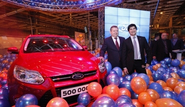 FORD SOLLERS PLANT IN ST. PETERSBURG, RUSSIA BUILDS ITS 500,000TH VEHICLE – THE FIRST RUSSIAN FORD FOCUS WAGON